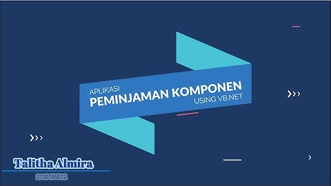 Part 2 Aplikasi Peminjaman Komponen VB.NET - Create Main Menu