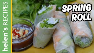 How to make Vietnamese Fresh Spring Roll (GOI CUON) | Helen