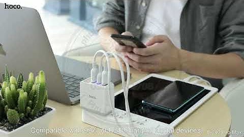 CÓC SẠC NHANH 3 CỔNG USB 3.4A HOCO DC03 PRO MAX - MÀN HÌNH LED