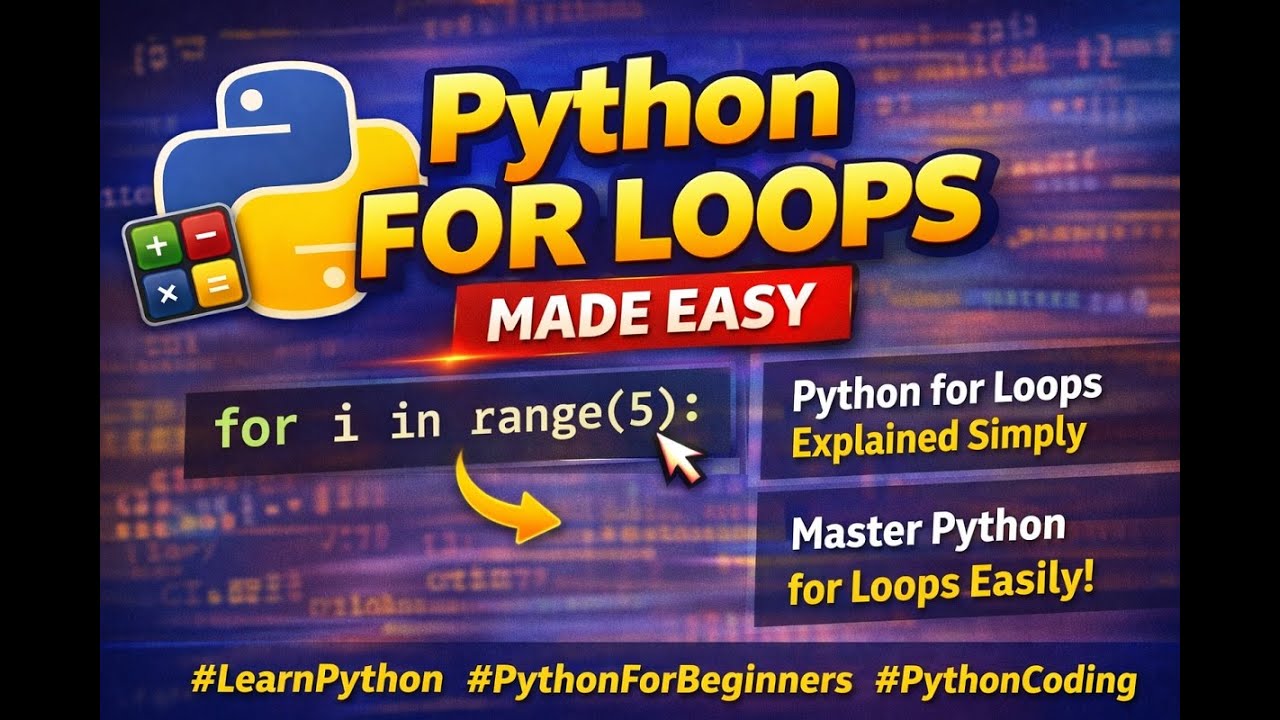 “Python for Loop Explained with Syntax | Beginner Tutorial 🐍” - YouTube