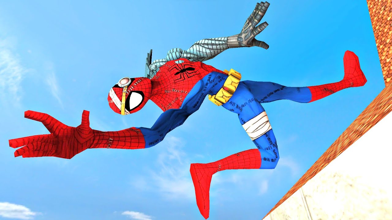 Garry's Mod Ragdolls Spiderman Cyborg Vol. 23 - YouTube