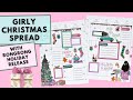 PLAN WITH ME | GIRLY PINK CHRISTMAS SPREAD | NEW ​⁠@rongrongdevoeillustration  HOLIDAY LAUNCH
