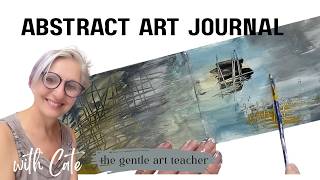 Making a muted tone art journal with mark-making techniques