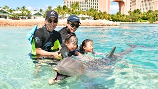 Dolphin cay at Atlantis Bahamas, first time experience with Dolphins.