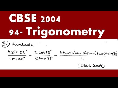 (CBSE 2004), 94 Trigonometry