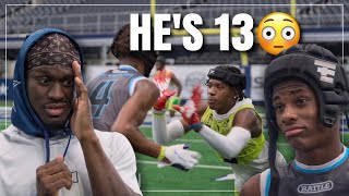 THIS 13 YEAR OLD RECEIVER TOLD TOP RECRUITS IT WAS “TOO EASY”! (PYLON CHAMPIONSHIP FINAL EP.)