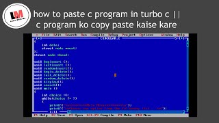how to paste c program in turbo c || c program ko copy paste kaise kare