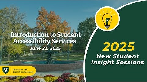 Introduction to Student Accessibility Services