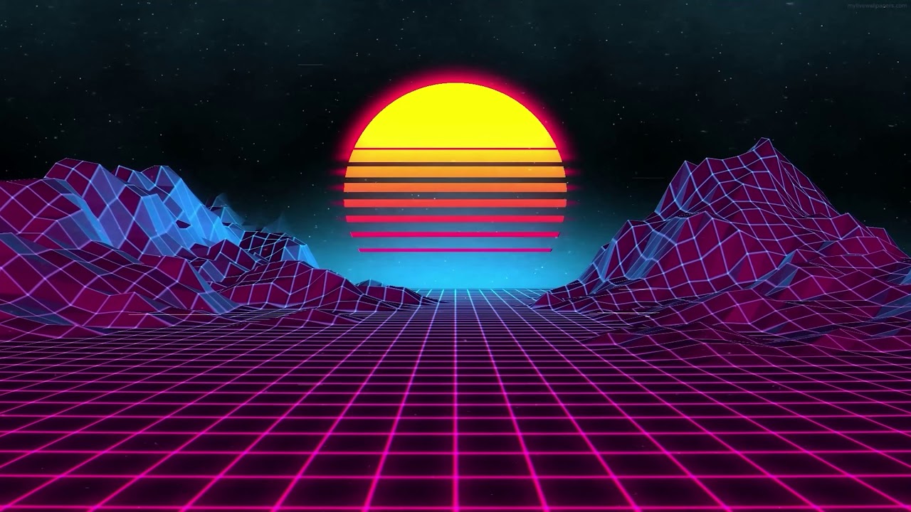 NEON SUNSET LIVE WALLPAPER 1 1 - YouTube