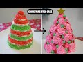 Christmas Tree Cake | Pink Christmas Cake | Easy Cake Decorating Video