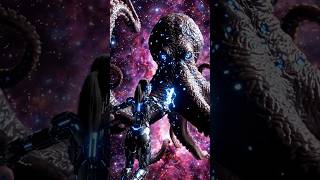 Cyborg Lady With Electric Sword Fight With A Giant Octopus In Space #shorts #entertainment