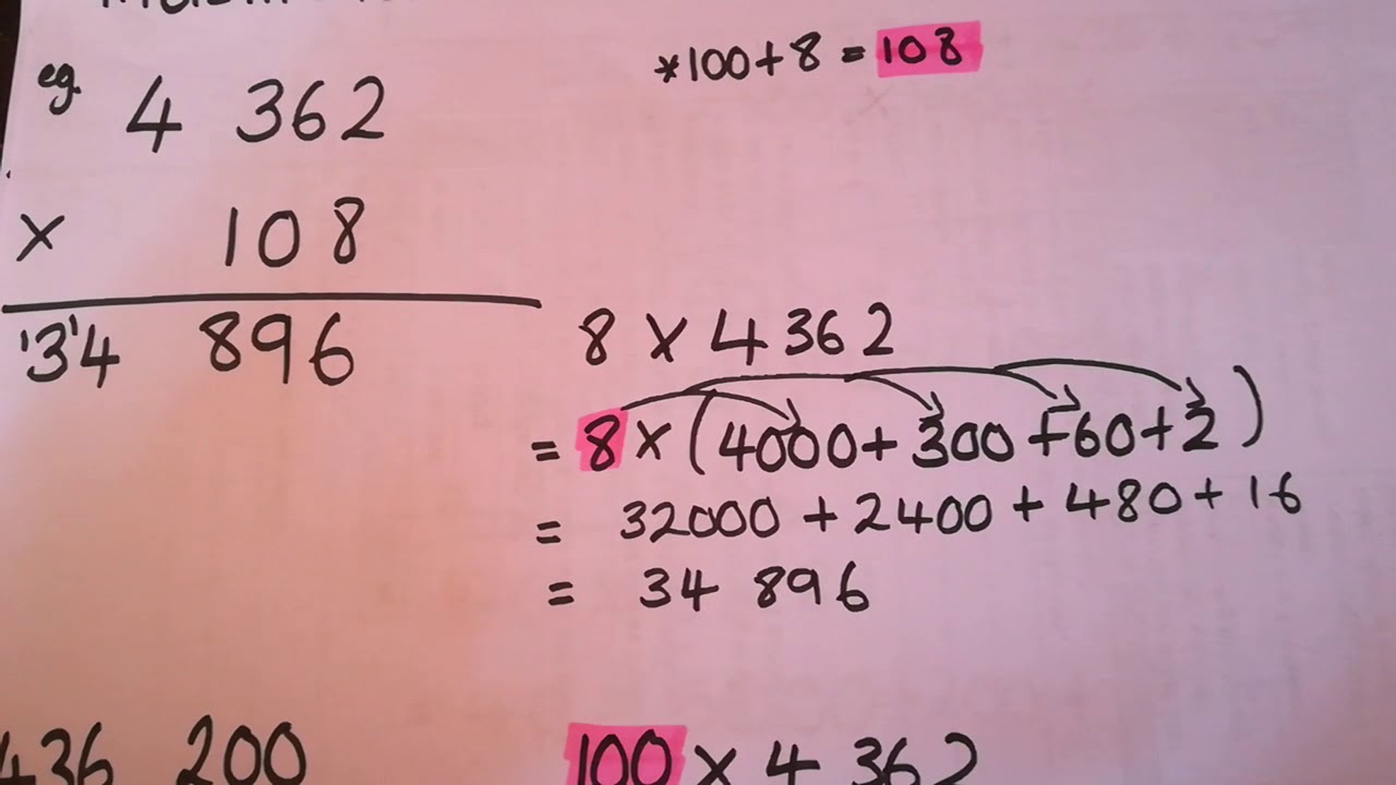 Grade 6 Maths- Multiplication using expanded notation - YouTube