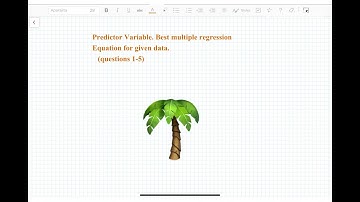 Statistics_Advanced: Predictor Value. Best fit of Multiple Regression Equation for given data