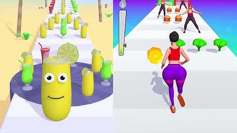 Twerk Race vs Juice Run 🍑🧃 Funny Gameplay Challenge | Satisfying Race Game