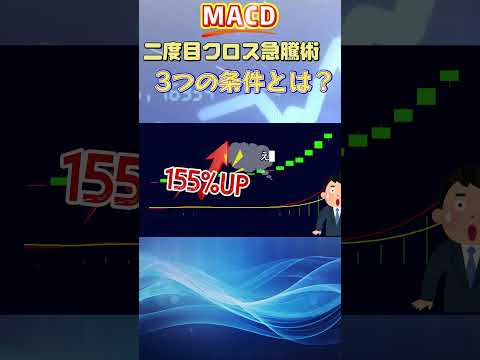 MACD二度目クロス暴騰術三つの条件とは？#macd #テクニカル分析
