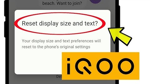How To Reset Font And Display Size Settings On IQOO phone