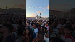Fifa fans on 19-07-2026 in Praça Do Comércio Lisbon Portugal #fifaworldcup2026 #portugal #shorts