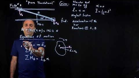 Rigid Body Kinetics- Translational Motion example