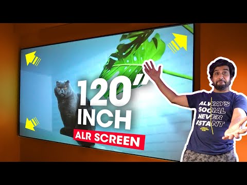 HUGE 120-INCH 3D 4K TV Screen⚡️ My ULTIMATE  Home Theater Setup - BIGVUE ALR Projector Screen