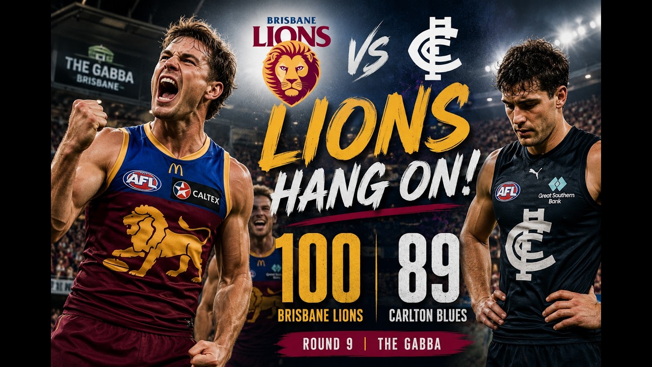 A Yank on the Footy looks at Brisbane's win over a spunky Carlton Blues squad in Rd 9 of 2026