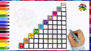 NUMBERBLOCKS 1 TO 10 | Drawing & Coloring Tutorial For Kids | NUMBERBLOCKS Coloring Pages  Art Start