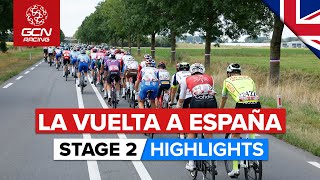 Flat Stage Leads To A Technical Finish! | Vuelta A España 2022 Stage 2 Highlights