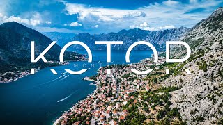 Kotor, Montenegro: A birds-eye view of the city and its surroundings