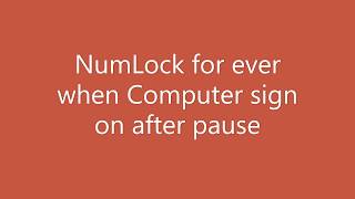 Fix Num Lock Problem with ACER or W10 after re-sigen-on (no ease - no Reg - no Fast-Startup)