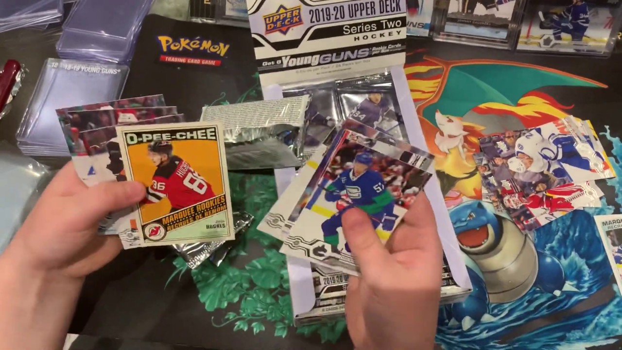 Upper Deck Series 2 201920 hockey card box opening good young guns. YouTube