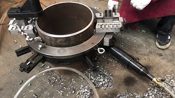 Counter boring pipe cutting and Beveling machine