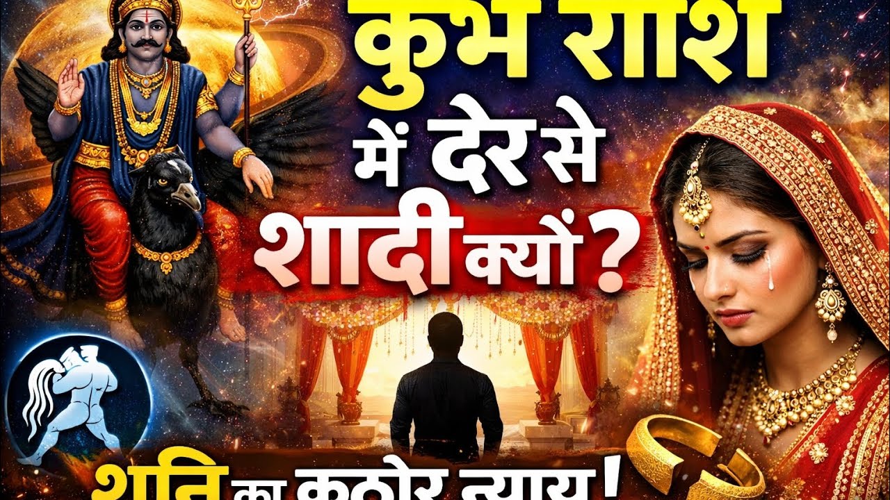 कुंभ राशि में देर से शादी क्यों होती है? | शनि का कठोर न्याय किसी को नहीं छोड़ता!