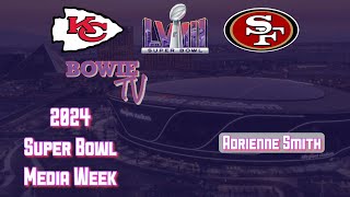 Adrienne Smith Interview Super Bowl LVllI Radio Row (2-9-24) #BowieTV