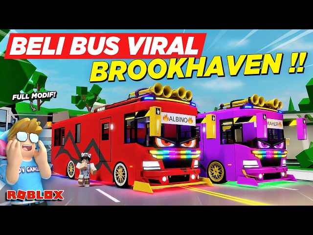 BELI DAN MODIF BUS TELOLET MATA VIRAL DI BROOKHAVEN LANGSUNG OLENG !! ROLEPLAY BUS - Roblox