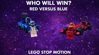 Red Versus Blue Lego Stop Motion Race