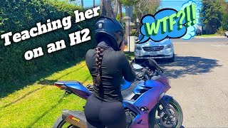 Teaching My Friend To Ride A Superbike 😅 what can go wrong ?