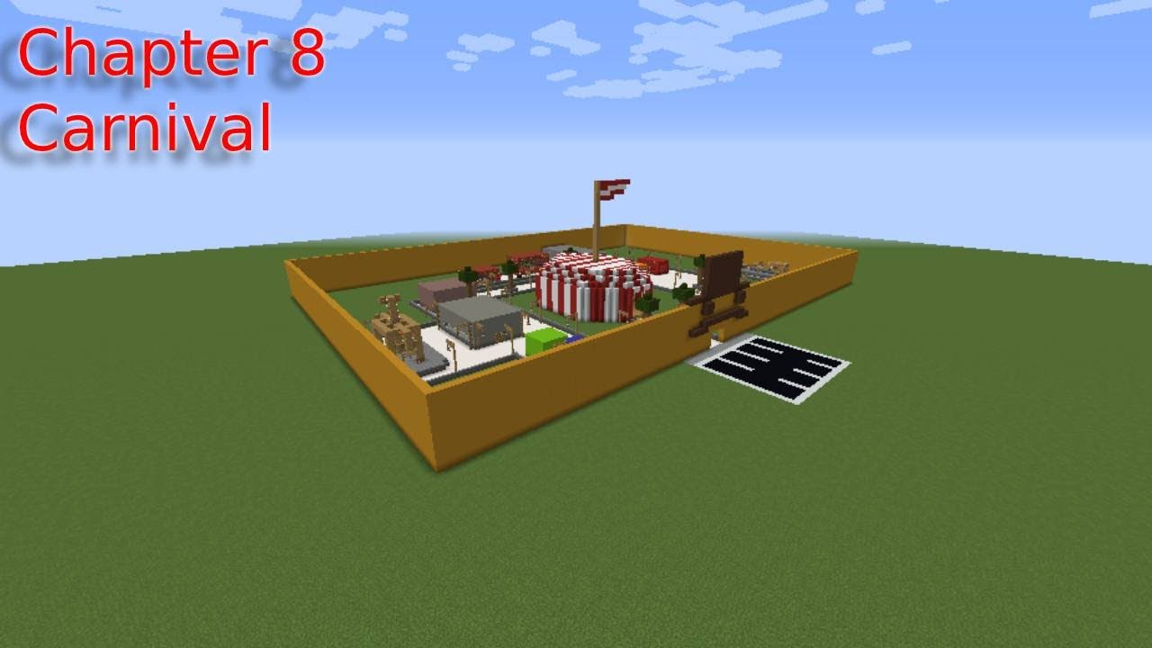 I Build Piggy Chapter 8 Carnival In Minecraft Youtube - roblox piggy minecraft map