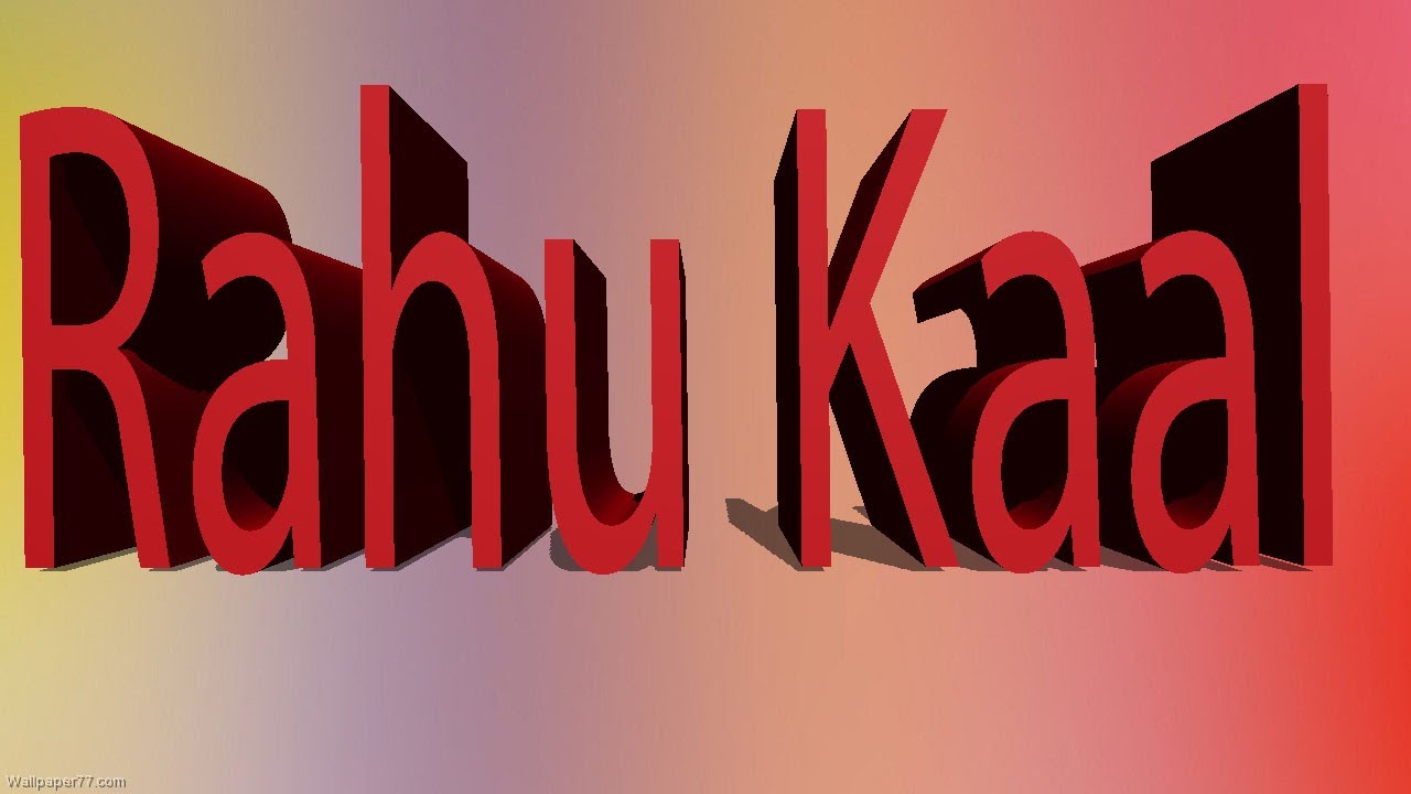 Rahu Kalam Chart 2017