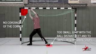 Handball Goalkeeper Training - How to hold upper corner shots - Technique explanation