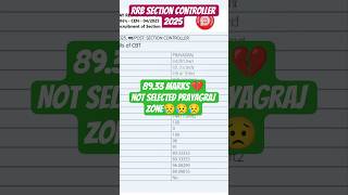 😱😱RRB Section Controller Marks out✅ High Cut offs🔥🔥#trendingshorts #shorts #railways #railway2025