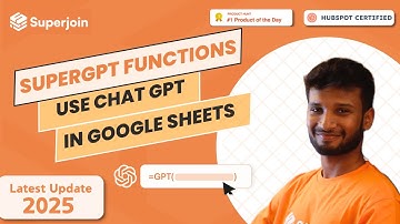 SUPERGPT Functions: How to use ChatGPT in Google Sheets | (2025)