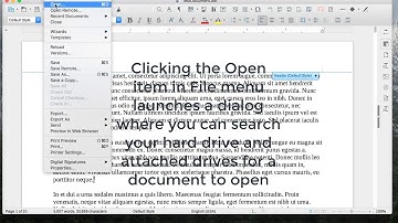 LibreOffice Writer: Opening a document - Quick, silent videos