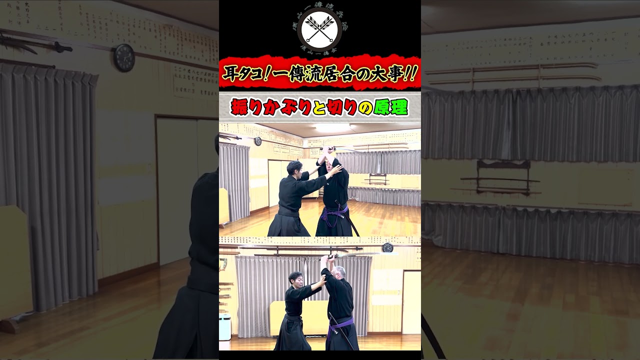 【一傳流居合の大事!】耳タコ居合! 基本中の基本!振りかぶりと振り下ろしの原理!!#shors#ショート#古武道#古武術#剣術#居合#浅山一伝流#martialarts
