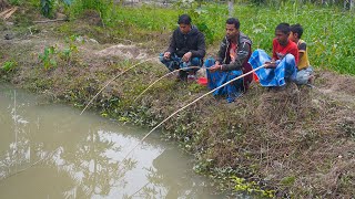 Hook fish hunting - traditional fish hunting by hook - Best hook fishing in village  @ABTVbd ​