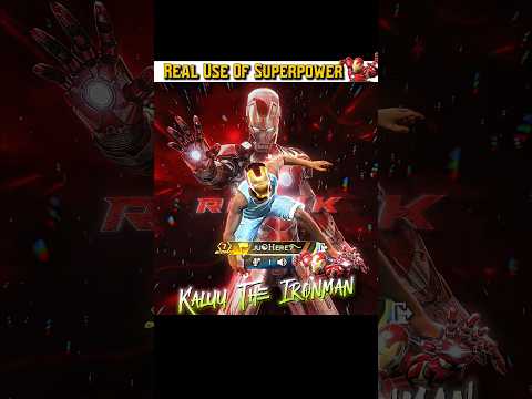 💀 Real use of Superpowers 🌚 wait for kaluu 🗿 #freefire #kaluu #ironman