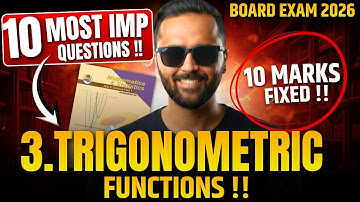 Trigonometric Functions Most Imp Questions | Board Exam 2026 | Class 12 Maths | Pradeep Giri Sir