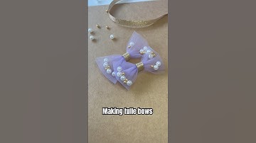 Tulle bow tutorial ✨ #bowtutorial #hairbowmaking #hairbowtutorial #moñosdeliston #bts #tulle