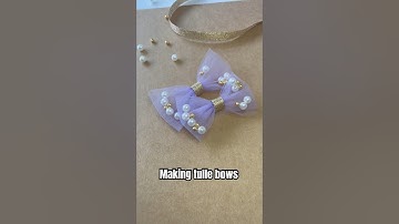 Tulle bow tutorial ✨ #bowtutorial #hairbowmaking #hairbowtutorial #moñosdeliston #bts #tulle