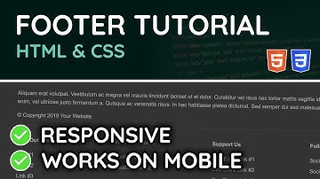 How to Create a Responsive, Mobile-Friendly Footer - HTML5 & CSS3 Tutorial