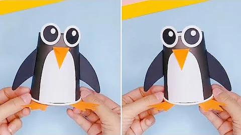 Paper Cup Penguin | How to make paper penguin from paper cup | Recycled art project for kids