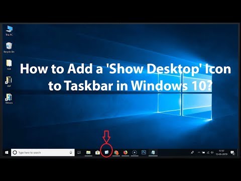 How to Add a &rsquo;Show Desktop&rsquo; Icon to Taskbar in Windows 10?